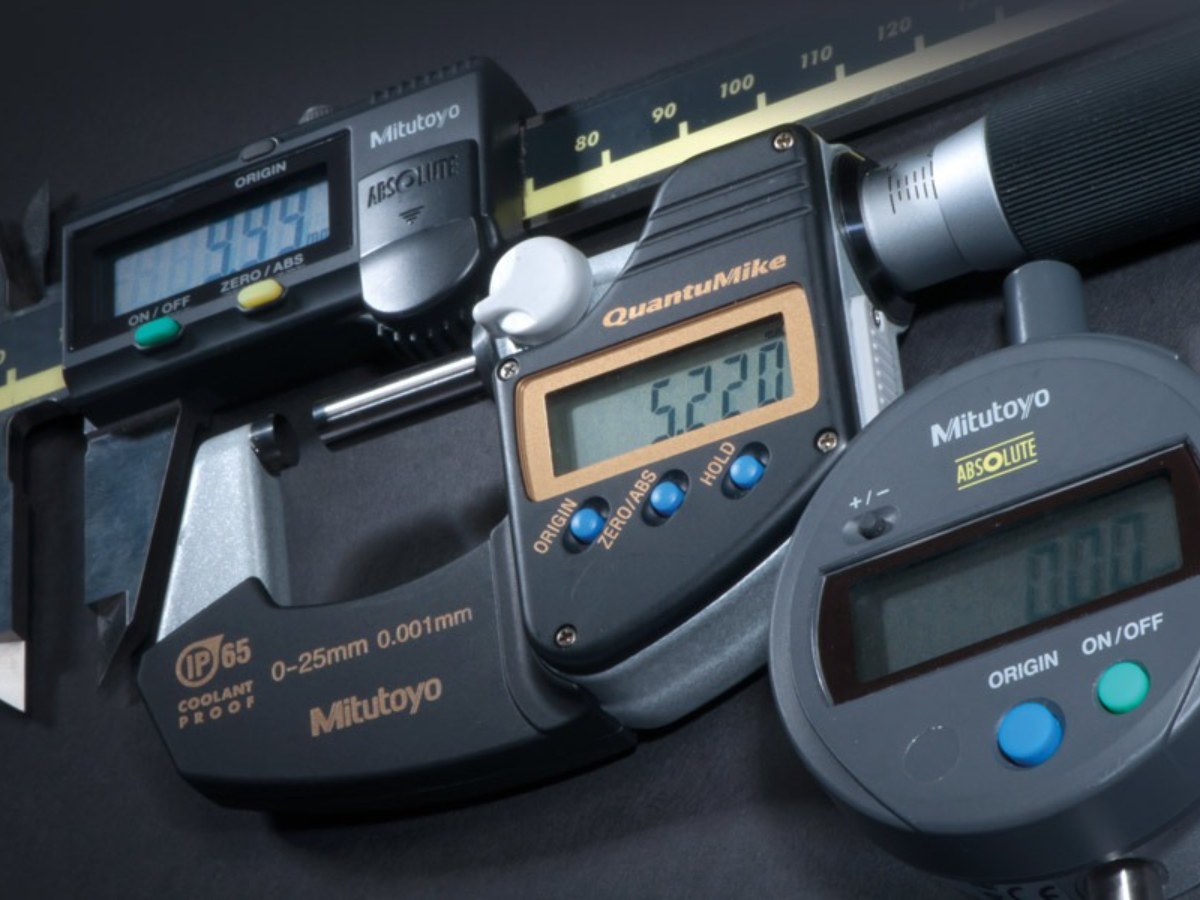 Digital calipers, micrometer and dial indicator